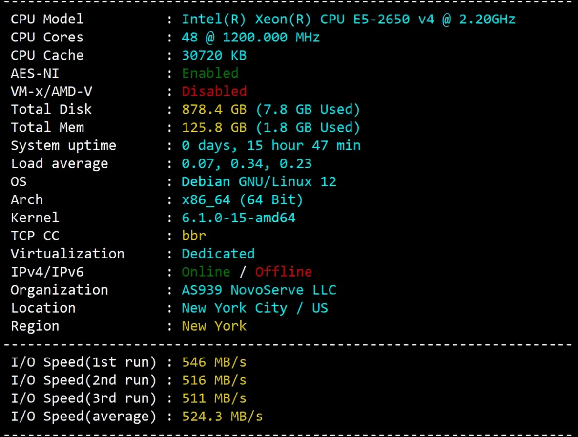 Detailed Review of NovoServe New Jersey Data Center Server in the United States - Image 2