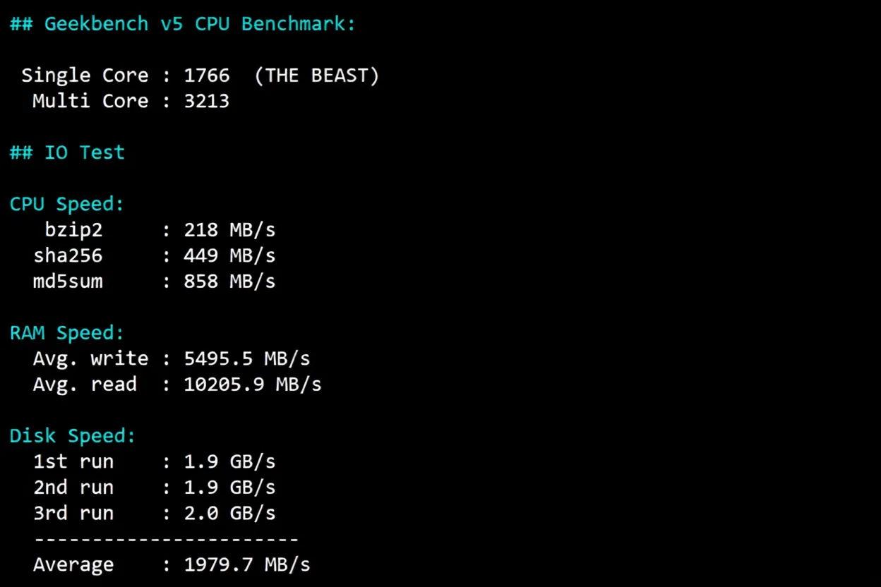 Detailed Review of evoxt Korea VPS, High-Speed KT Network/1Gbps Large Bandwidth - Image 8