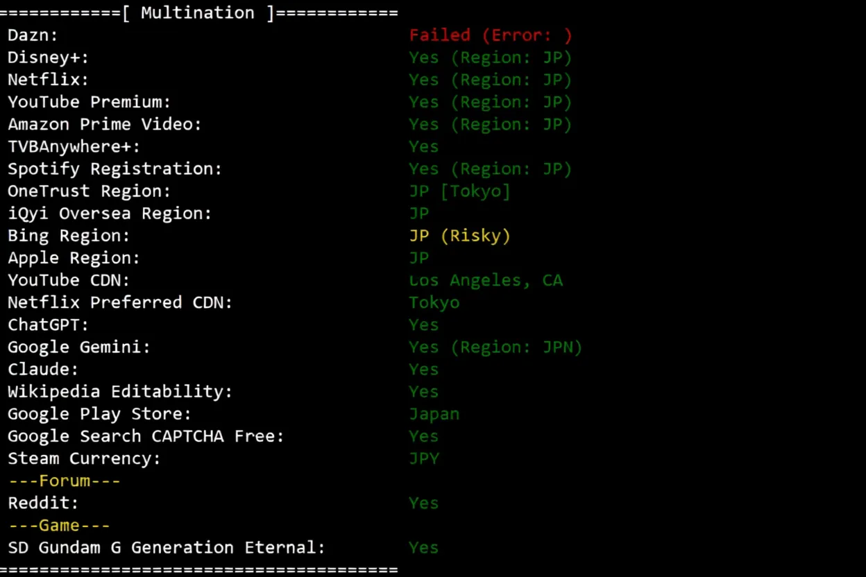 Detailed Review of EdgeNat Tokyo Japan Native IP VPS: Unlocks TikTok/ChatGPT and Multiple Media Platforms - Image 7