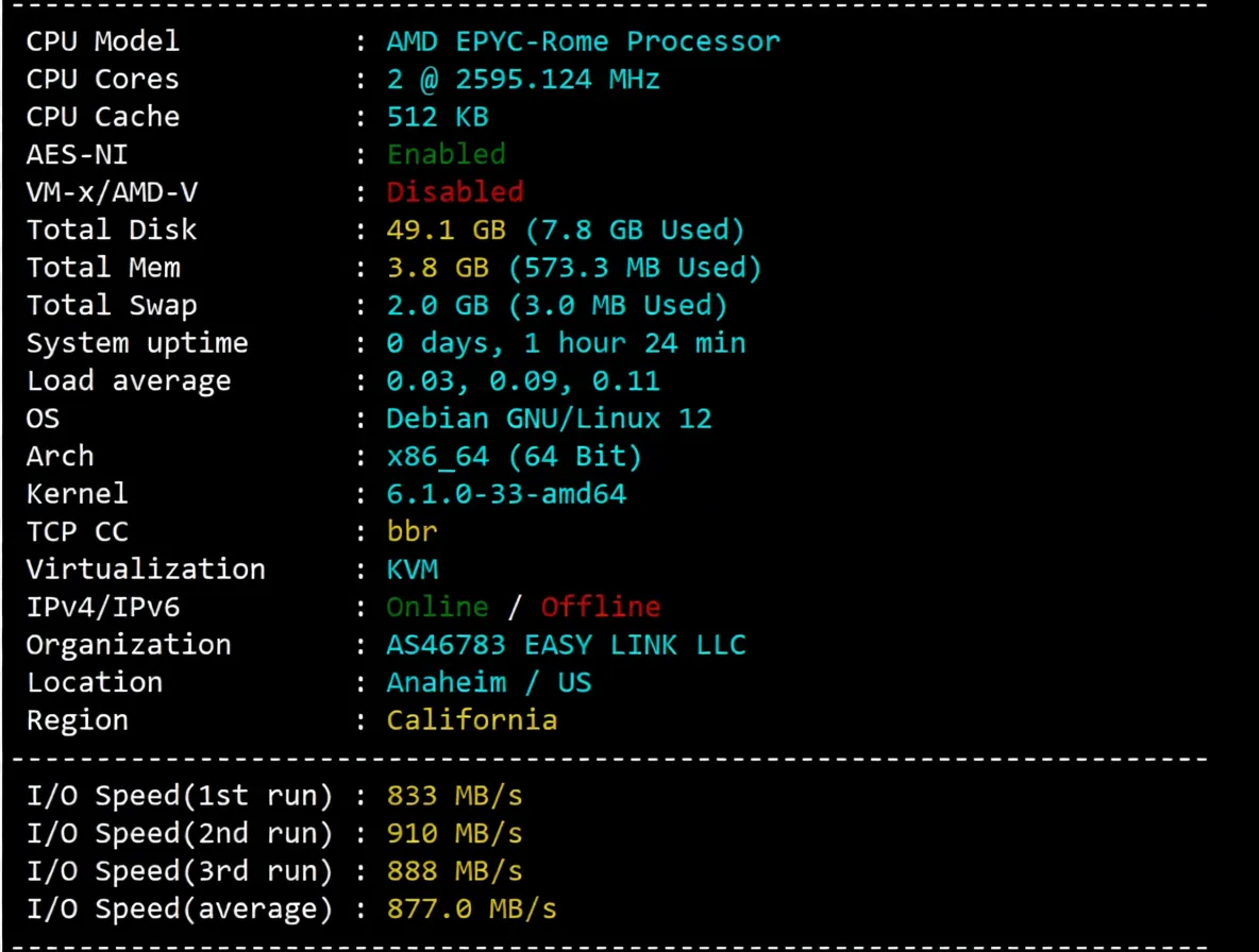 vmrpl1 详细测评vmrack美国洛杉矶三网优化/Platinum带宽类型的云服务器