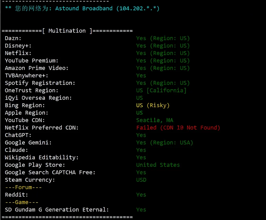 Detailed Review of sixtynet's US Astound Residential IP VPS - Image 5
