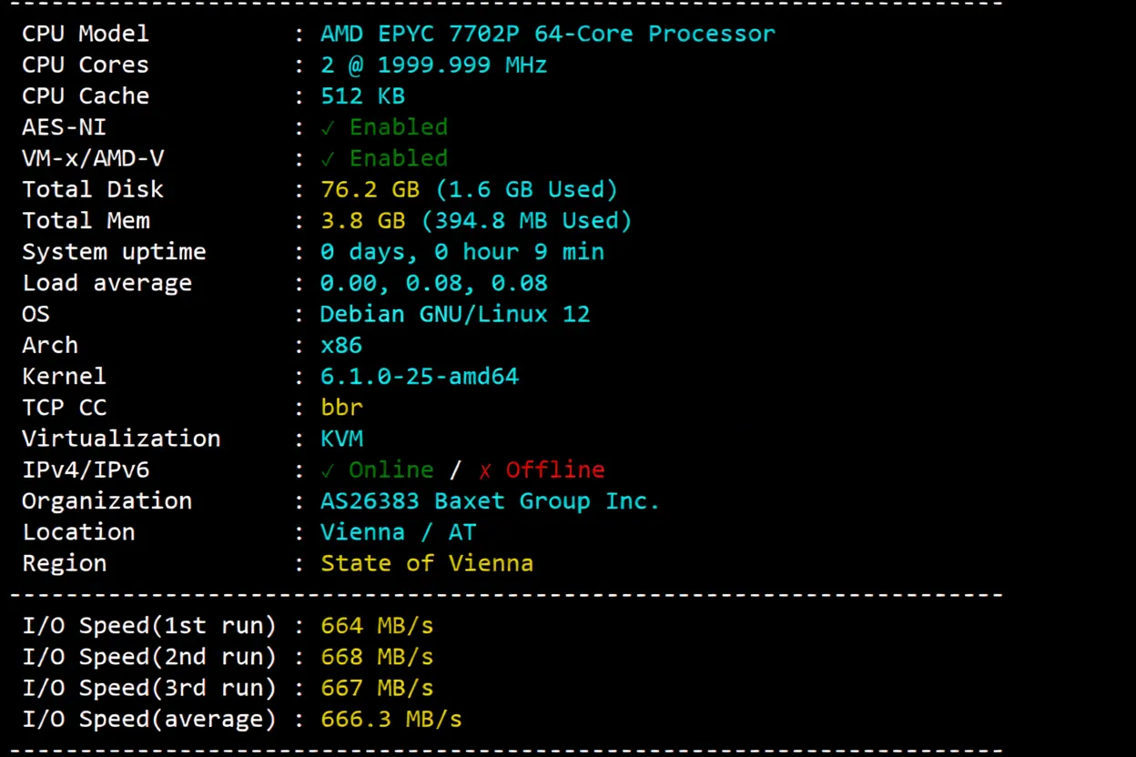 JustHost Austria (VIE2 Datacenter) Review: Unblocks TikTok/ChatGPT, Decent China Network Performance - Image 2