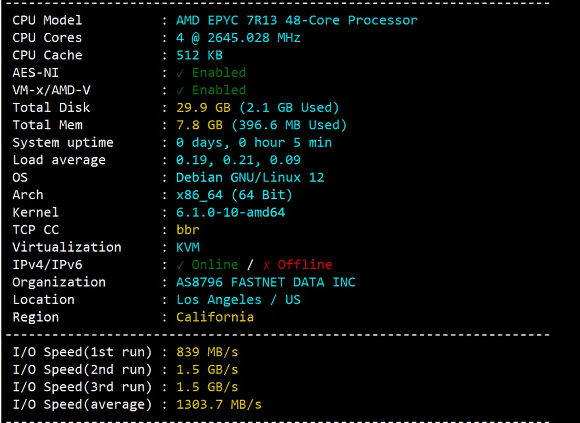 ElectricMang Cloud USA Premium Triple-Network Pure High-End Route VPS Review (Native IP Unlocks Streaming Media with Good Results) - Image 2