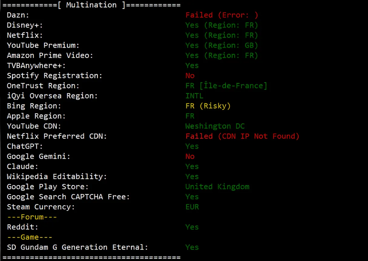 Review of YinYun France Dual ISP Residential IP VPS, Unlocking TikTok/ChatGPT and More - Image 8
