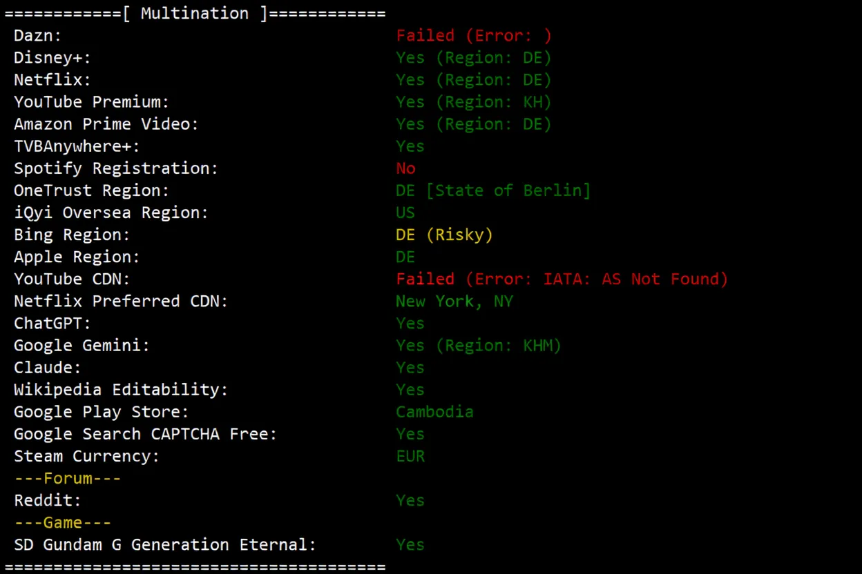 Review of Yinyun Germany Dual ISP Residential IP VPS, Unlocks TikTok/ChatGPT/Claude/Gemini/Disney/Netflix/Reddit and More - Image 8
