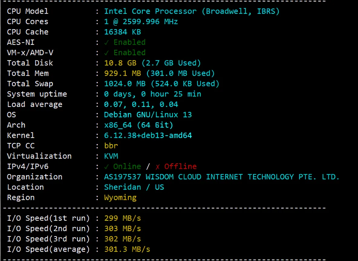 yin-net/YinYun Spain Dual ISP Residential IP VPS Review, Can Unlock TikTok and More - Image 2