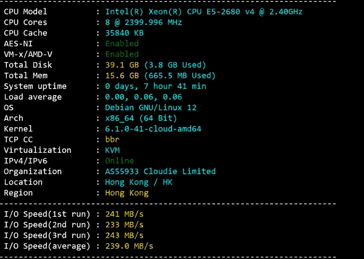 edgehk1 详细测评edgenat香港TGT机房的直连VPS