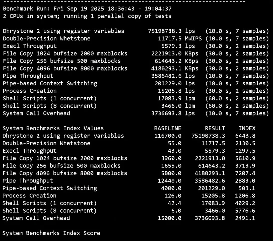 Detailed Review of evoxt Korea VPS, High-Speed KT Network/1Gbps Large Bandwidth - Image 10