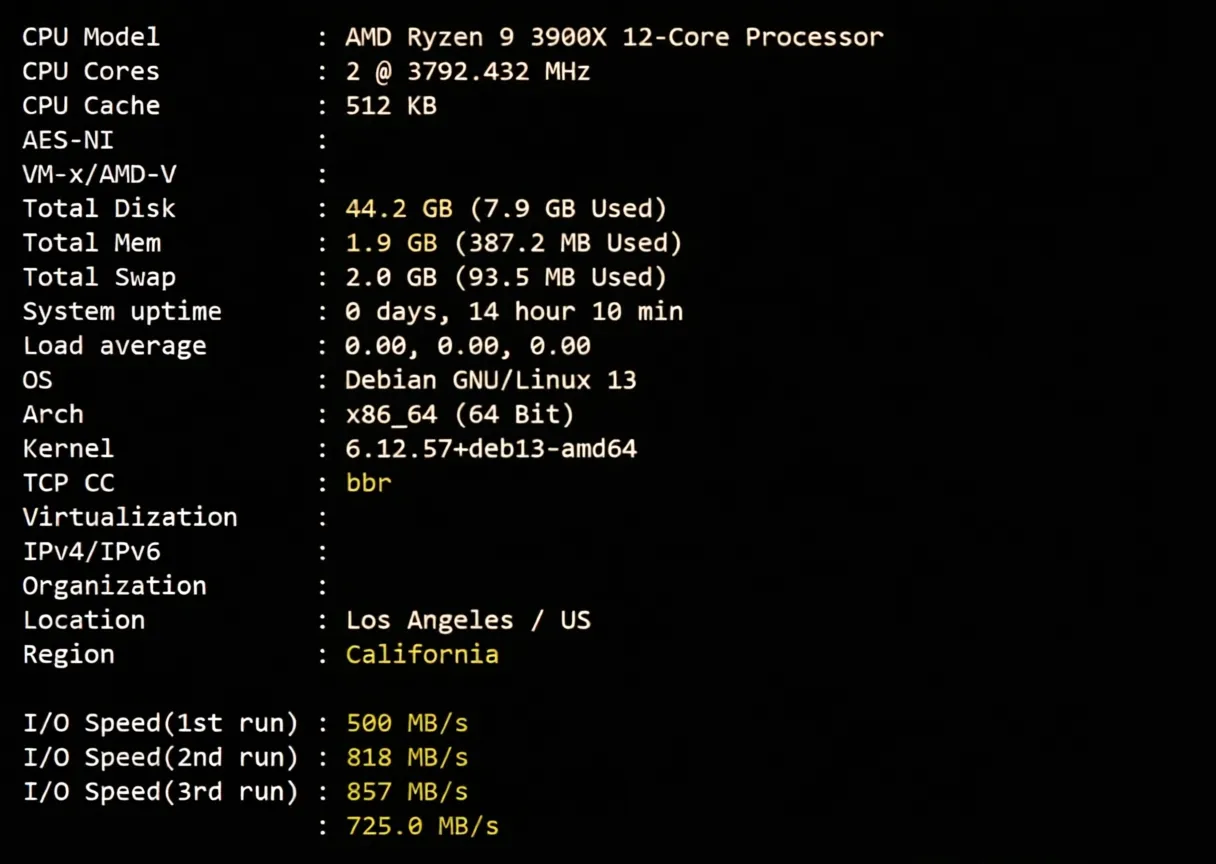 RackNerd Los Angeles DC02 Data Center VPS Review: Unlocks TikTok/ChatGPT and More - Image 2