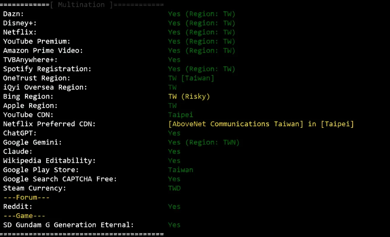 Detailed Review of Lisahost Taiwan VPS with Native IP and Full Streaming Service Unlock - Image 6