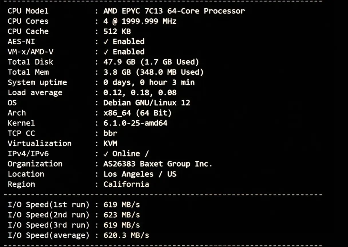 Review of JustHost Los Angeles QLA2 Data Center VPS: Native IP, Excellent Unblocking, Powerful Performance - Image 2