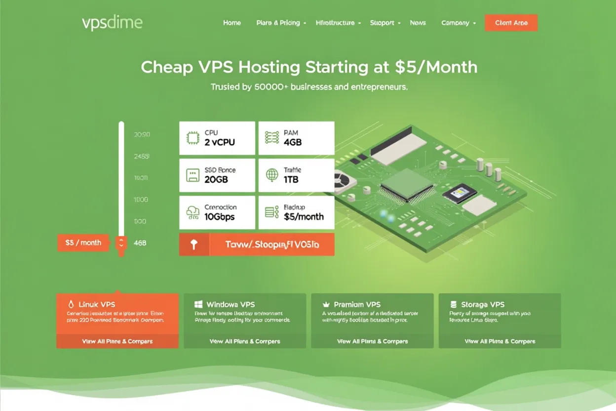 VPSDime Cheap High-Spec US/UK/NL VPS from $5/mo: 4GB RAM/2 Cores/20GB NVMe/10Gbps Bandwidth