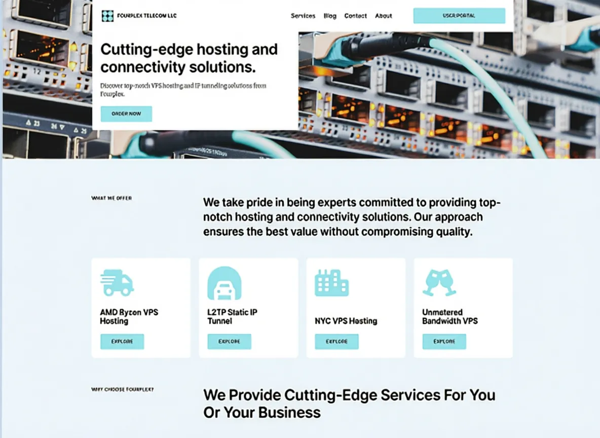 Fourplex US VPS - 50% OFF, Starts at $3/Month, 2GB RAM/2 Cores (Ryzen 9000)/10Gbps Bandwidth, Unlimited Traffic
