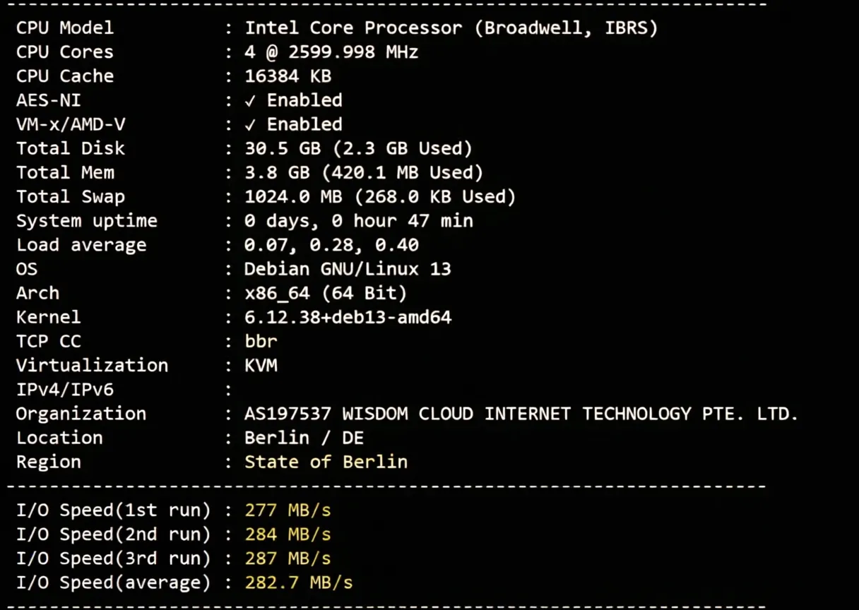 Review of Yinyun Germany Dual ISP Residential IP VPS, Unlocks TikTok/ChatGPT/Claude/Gemini/Disney/Netflix/Reddit and More - Image 2