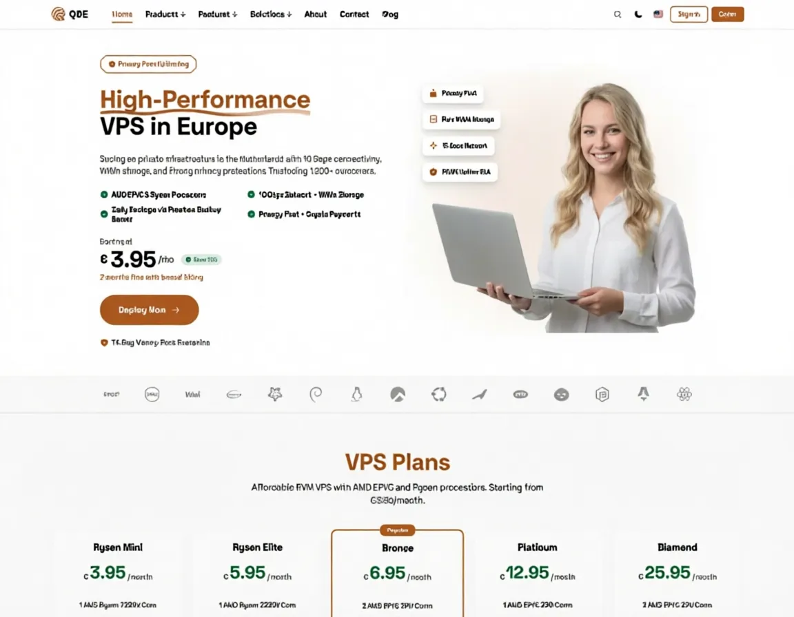 QDE Netherlands VPS as Low as ?3.95/Month, AMD Ryzen 7950X + 10Gbps - Image 1