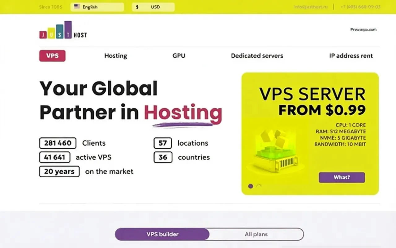 JustHost Sweden STO2 Data Center VPS Review: Unlocks TikTok, Decent Routing with No Detours - Image 1