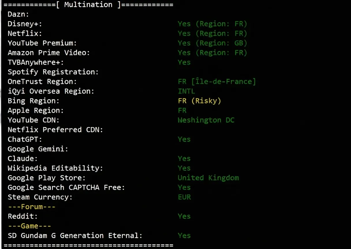 Review of YinYun France Dual ISP Residential IP VPS, Unlocking TikTok/ChatGPT and More - Image 8