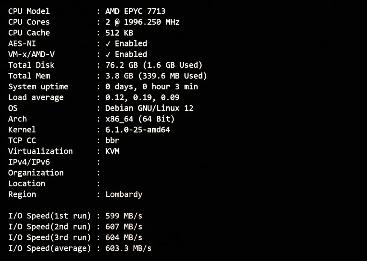 JustHost Milan, Italy VPS Review: Unlocks TikTok/Mainstream AI, May Require Relay in China - Image 2