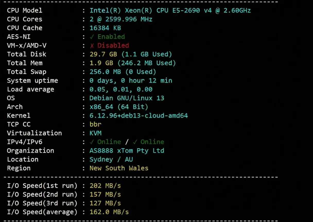 V.PS Australia VPS Review: Triple-Network AS9929 High-Speed Line, Unlocks TikTok/AI/Netflix/ABC/SBS/7plus/Channel 9/10 - Image 2