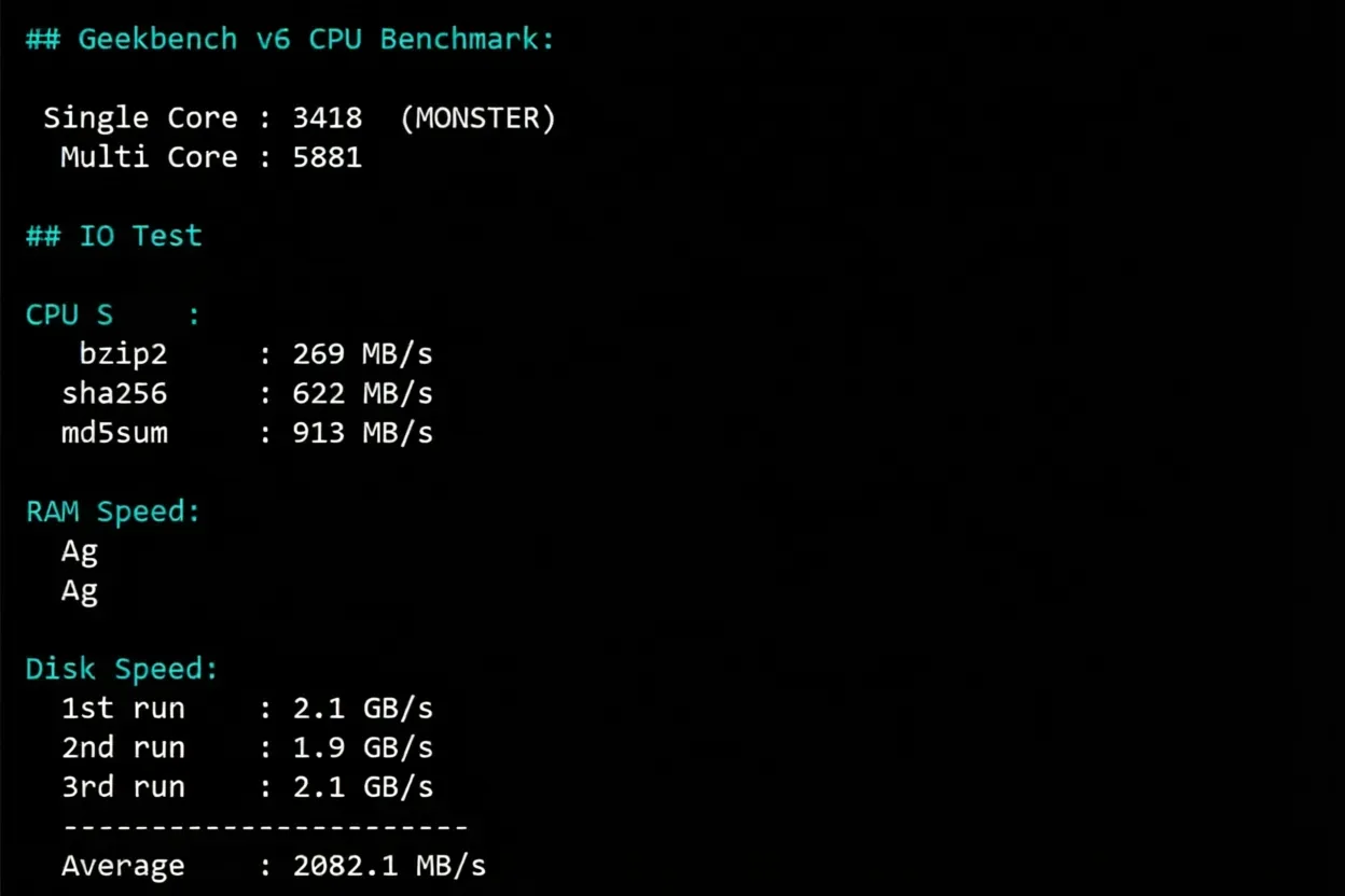 Detailed Review of UQIDC Salt Lake City 10Gbps Bandwidth High-Performance AMD Ryzen 9 9950X Series VPS - Image 12