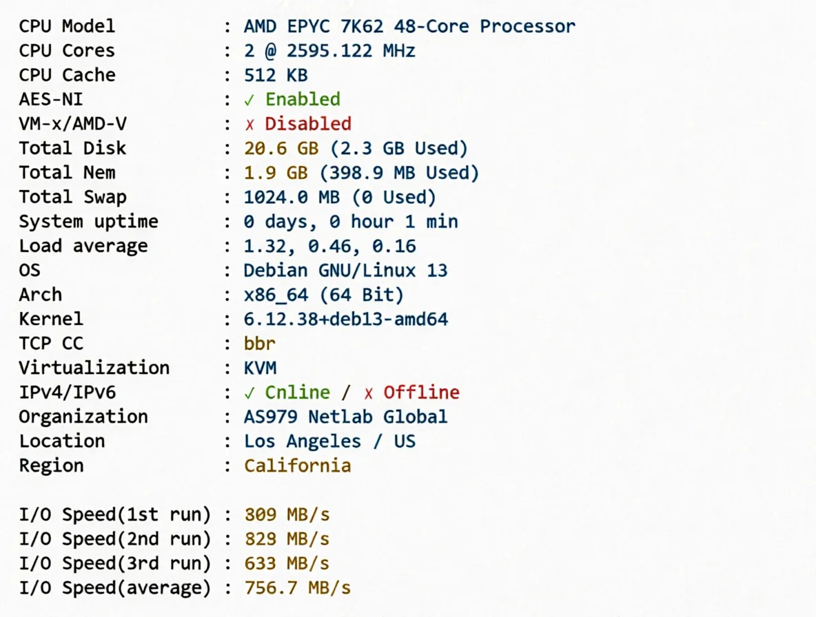 zgovps "Los Angeles AMD Optimised VPS" Review: Native IP Unlocks Streaming Services/Powerful Performance/Excellent Network - Image 2