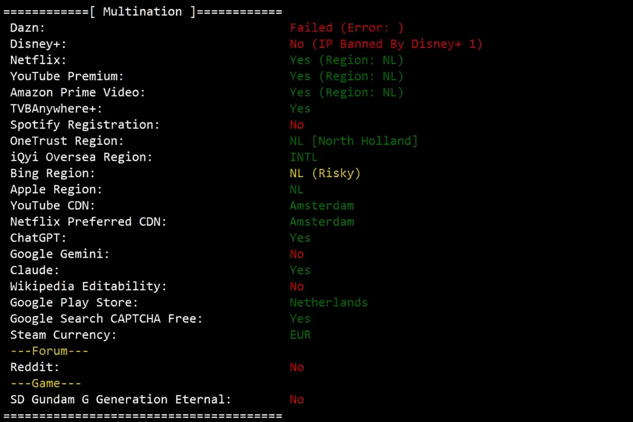 BandwagonHost Netherlands VPS-EUNL_2 Review: Unlocks TikTok/AI, China Telecom Network Requires Relay - Image 7