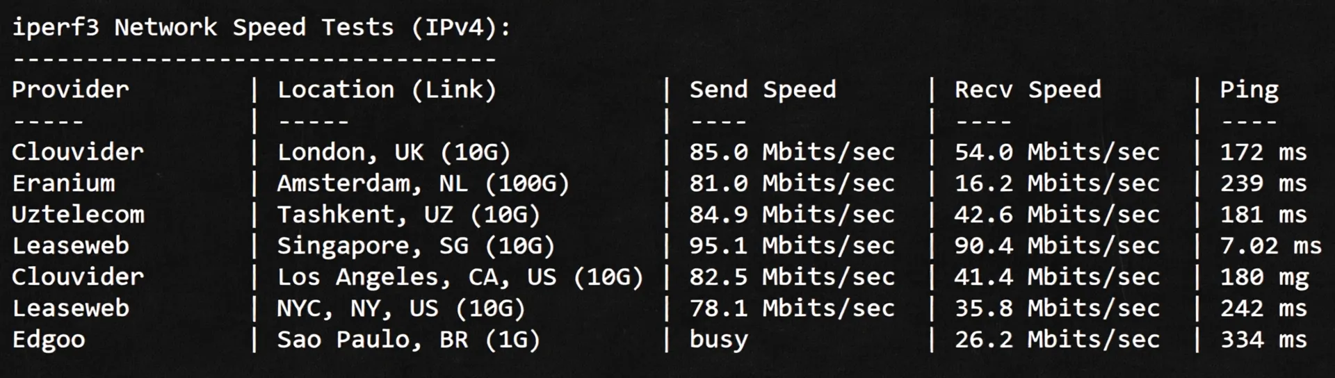 How is RakSmart? Detailed Review of Malaysia International BGP Route Server - Image 6