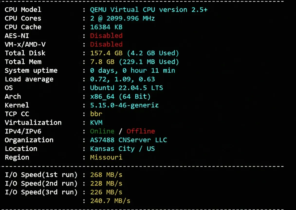 Detailed Review of Dedione Kansas USA VPS with 1Gbps Bandwidth and Unlimited Traffic - Image 2