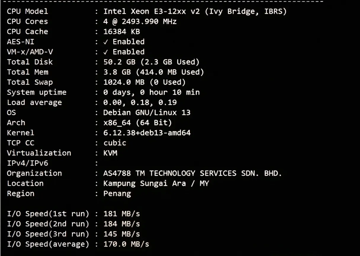 Detailed Review of YinNet Malaysia Native Dual-ISP Residential IP VPS Series - Excellent Unblocking Performance! - Image 2