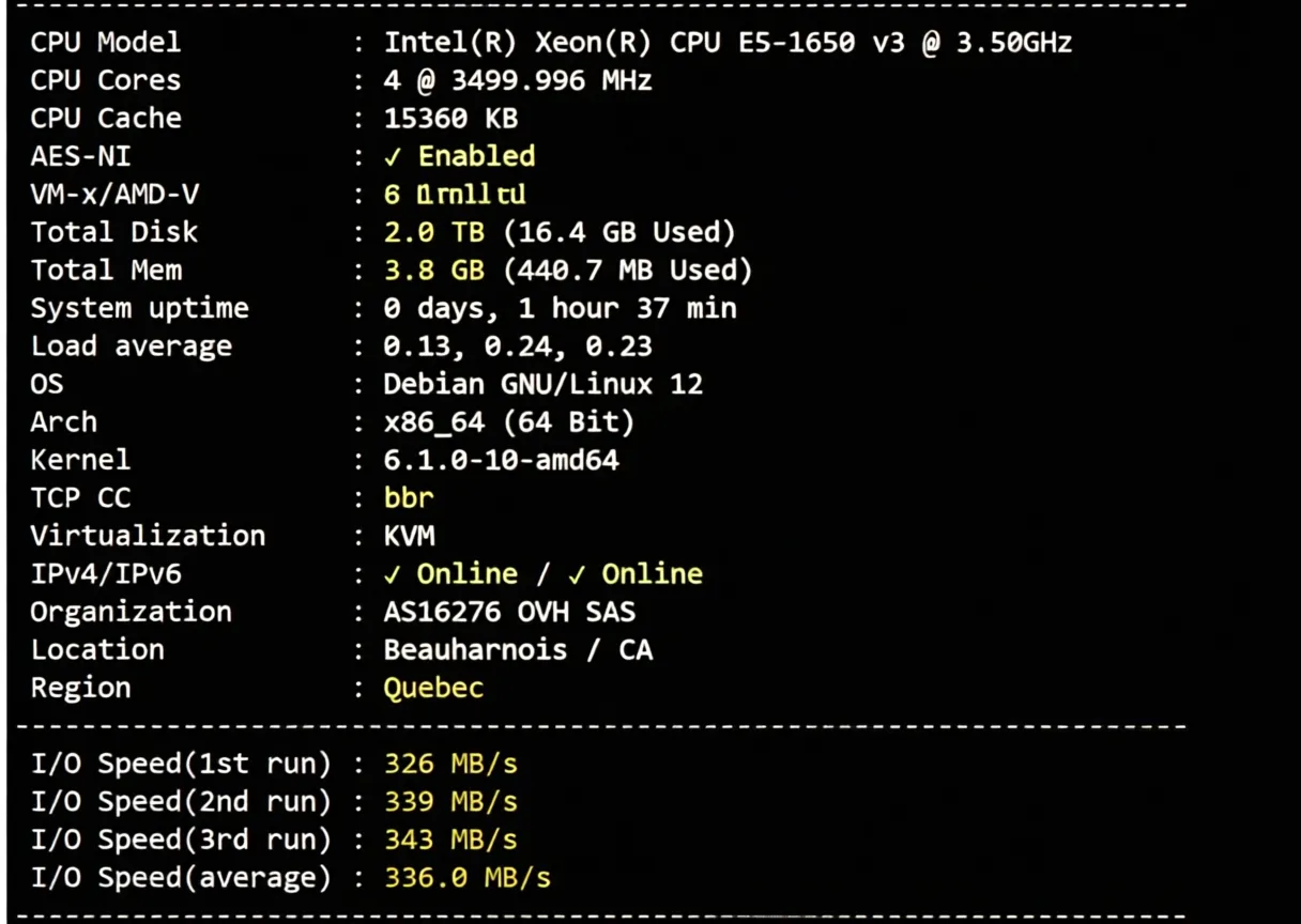 Detailed Review of uqidc Canada VPS, Native Canada IP Unlocks TikTok etc./Built-in DDoS Protection - Image 2