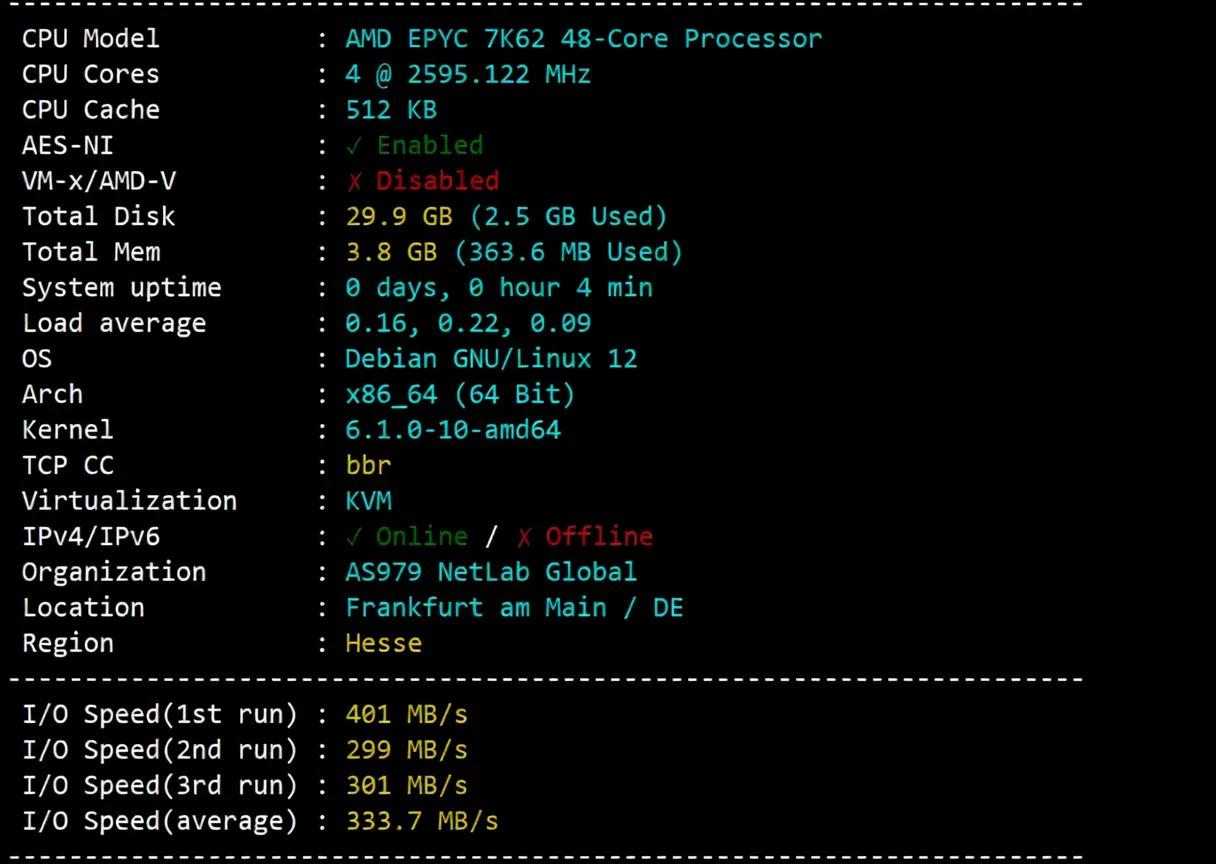OneTechCloud Germany 9929 Series VPS Review: Forced AS9929 Return Route for Three Networks, Unlocks TikTok/AI - Image 2