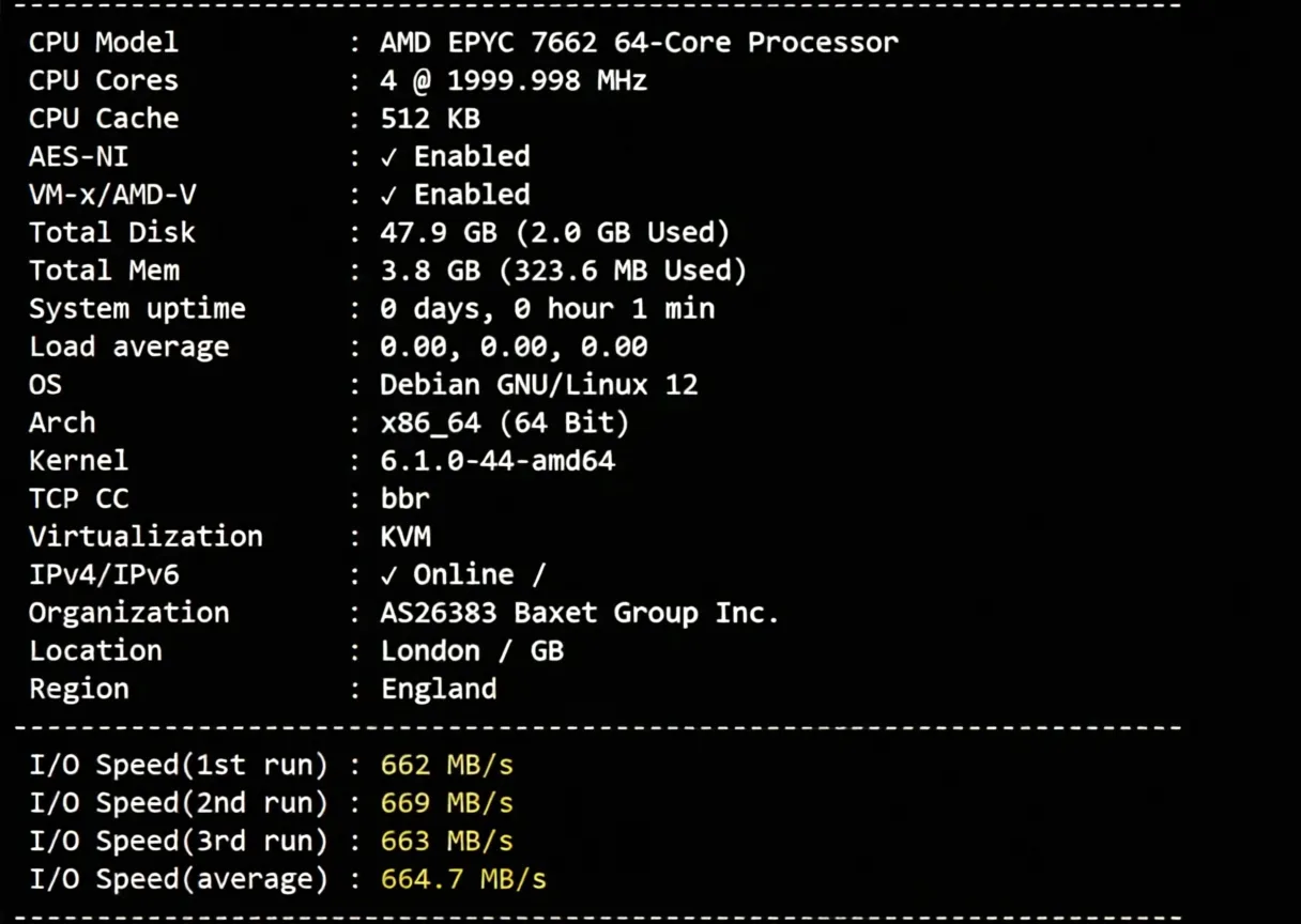 JustHost UK VPS (LON1) Review: Native UK IP Unlocks TikTok and More, Good Network Performance - Image 2